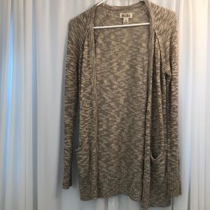 Open Knit Sweater With Buttons